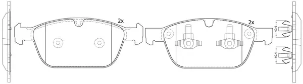 Brake Pad Set, disc brake (BP45571)