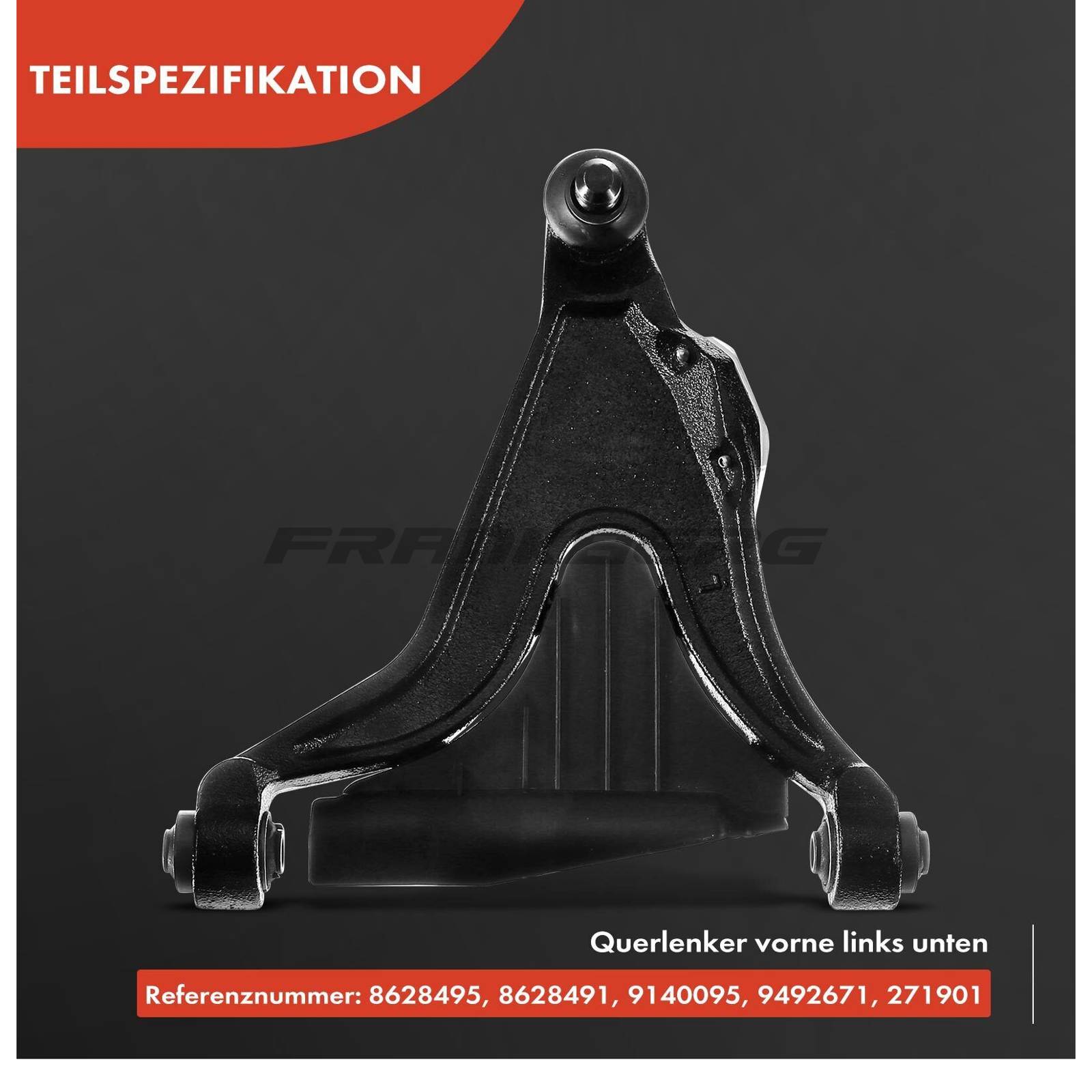 Control/Trailing Arm, wheel suspension