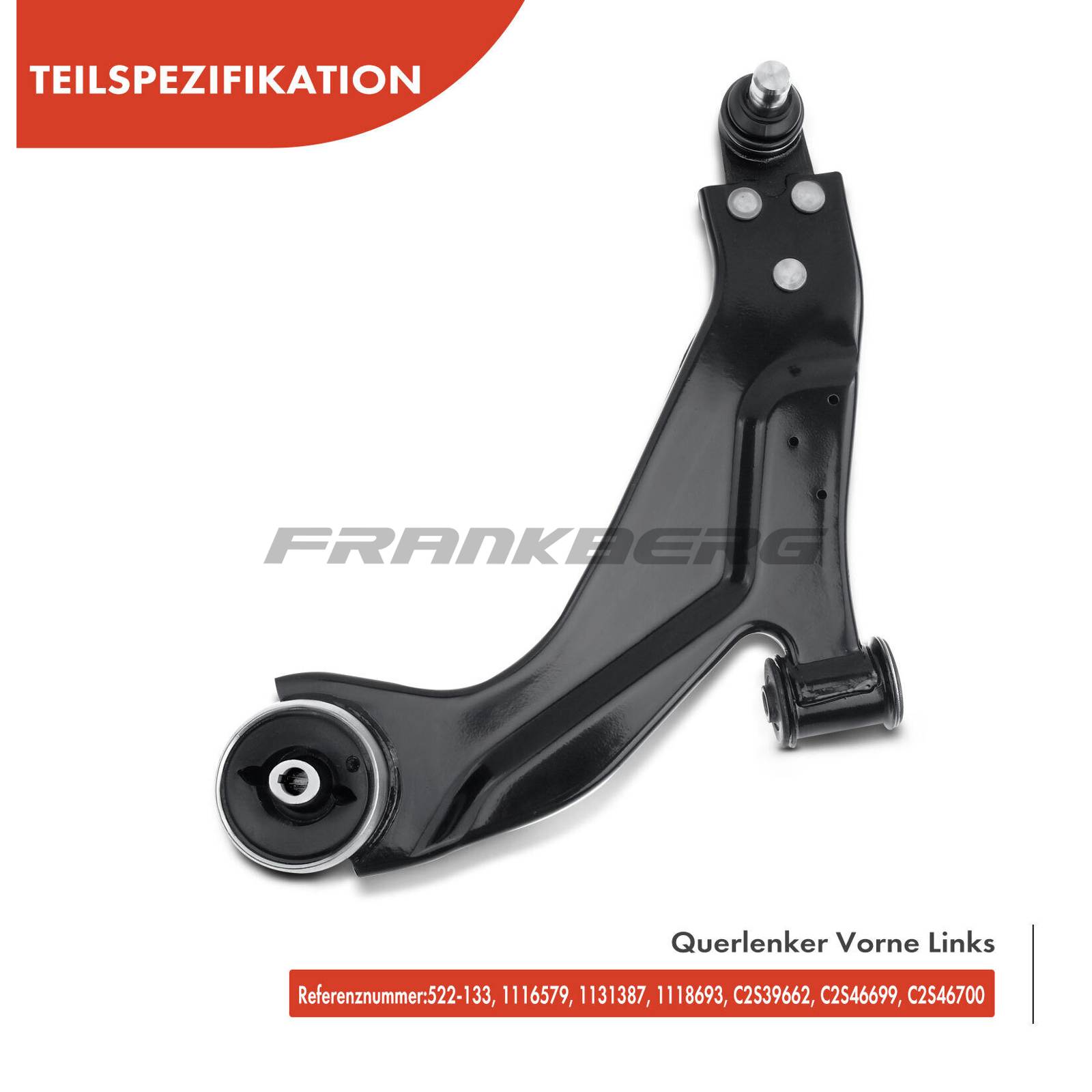Control/Trailing Arm, wheel suspension