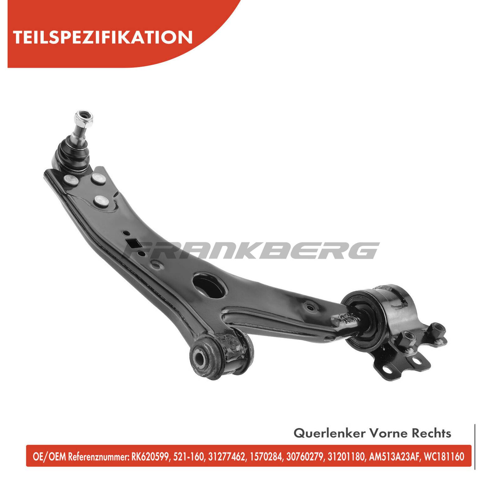 Control/Trailing Arm, wheel suspension