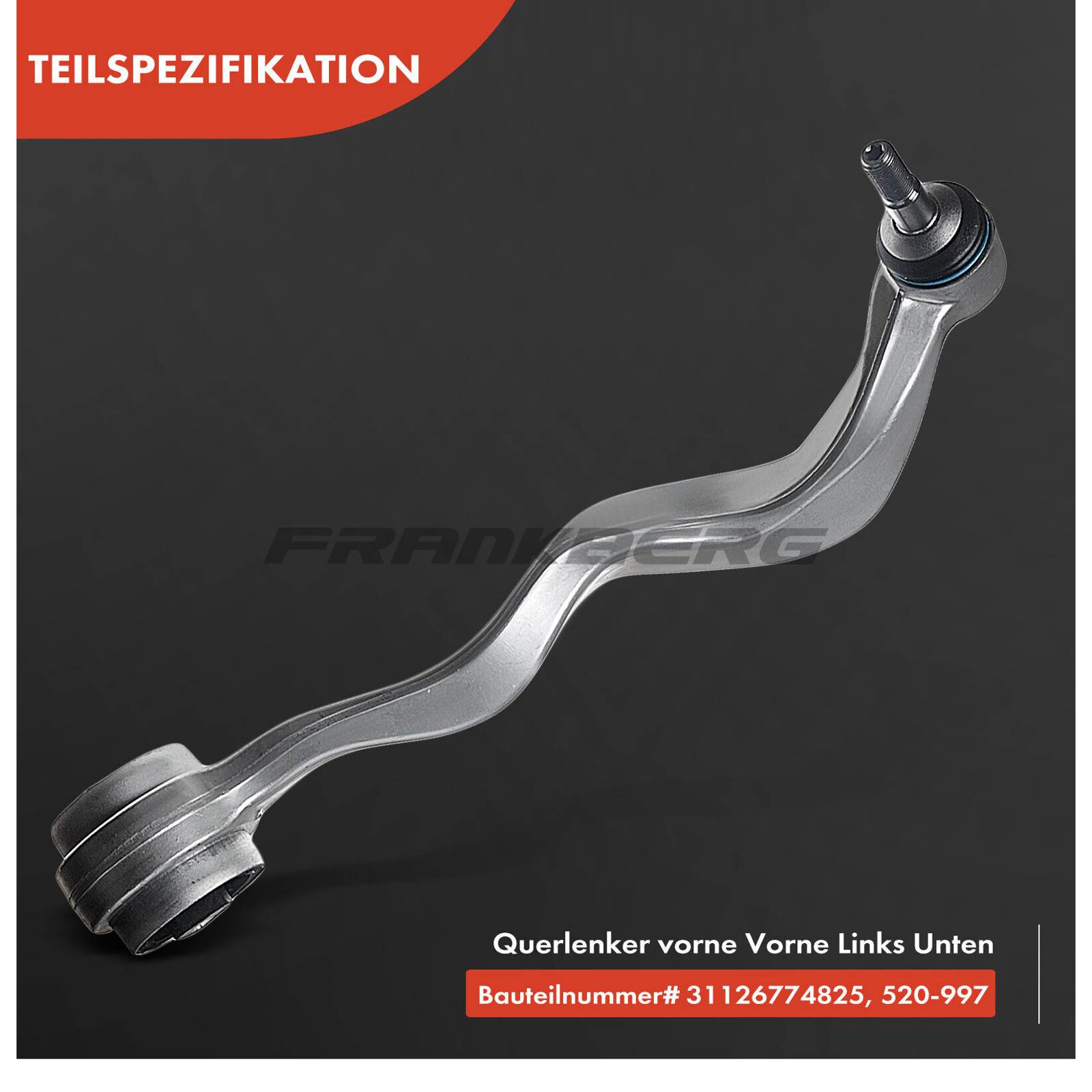 Control/Trailing Arm, wheel suspension