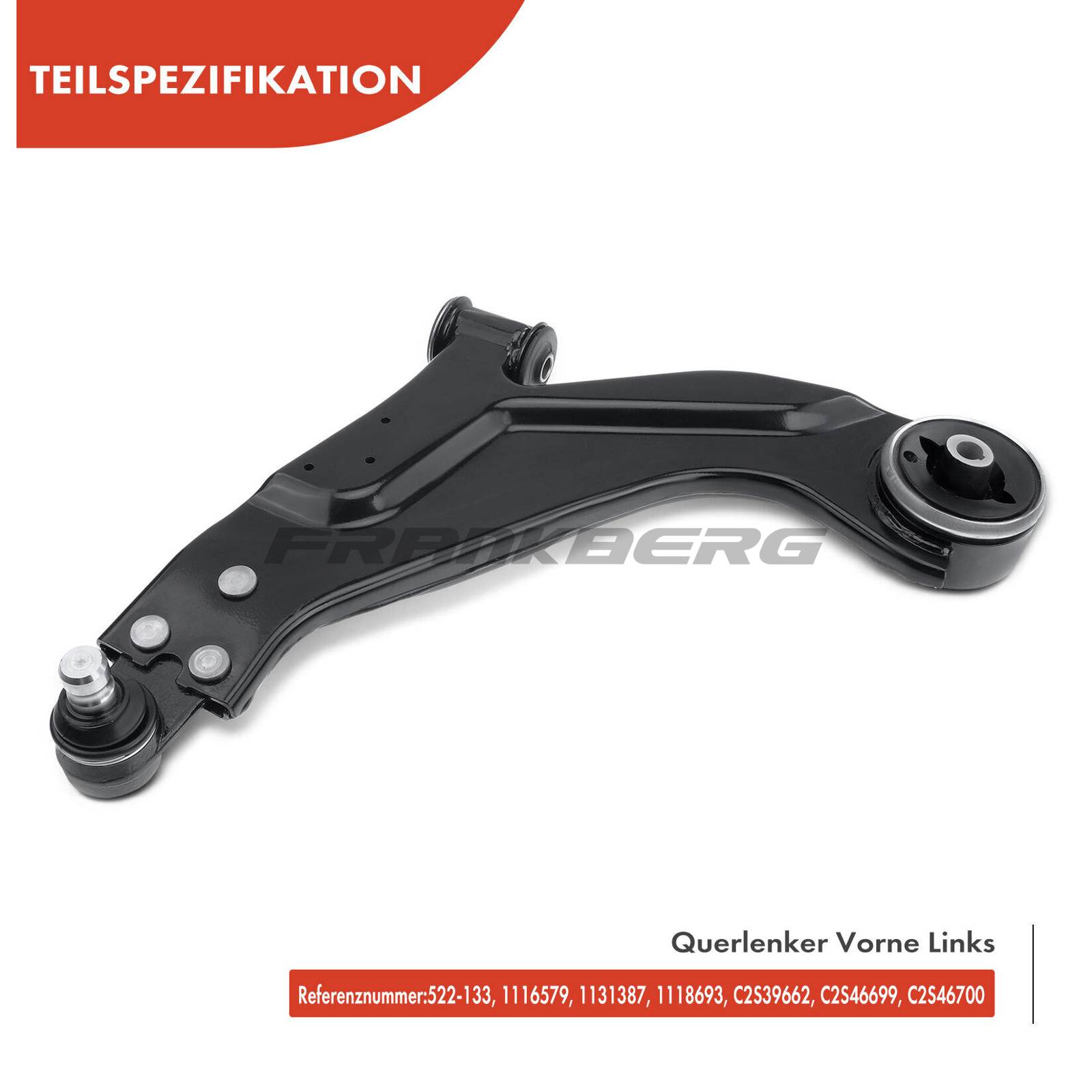 Control/Trailing Arm, wheel suspension