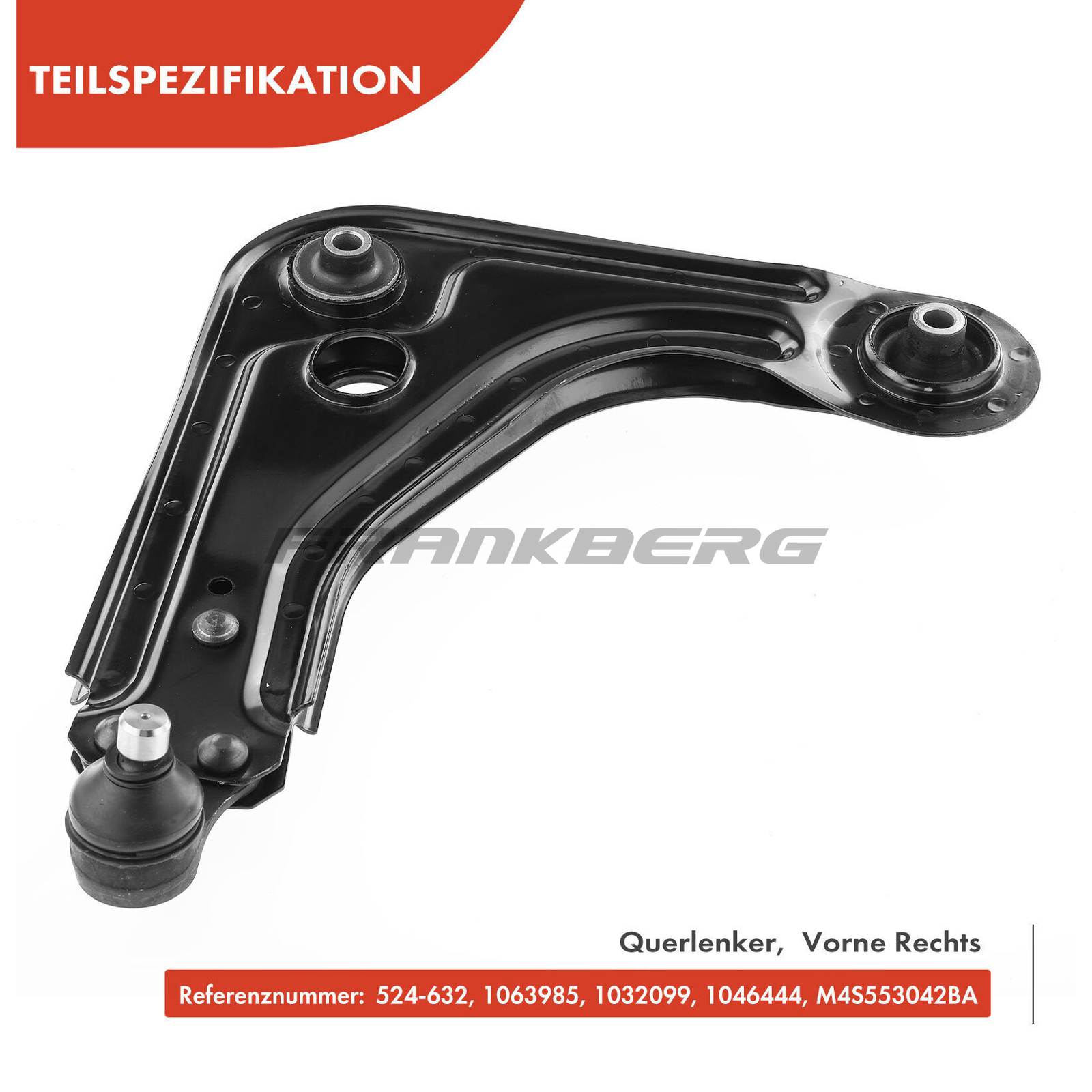 Control/Trailing Arm, wheel suspension