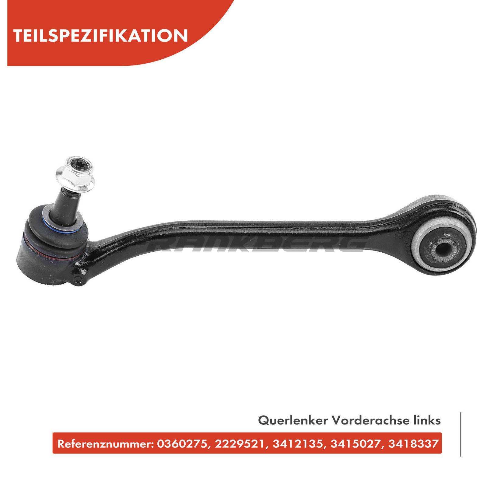 Control/Trailing Arm, wheel suspension