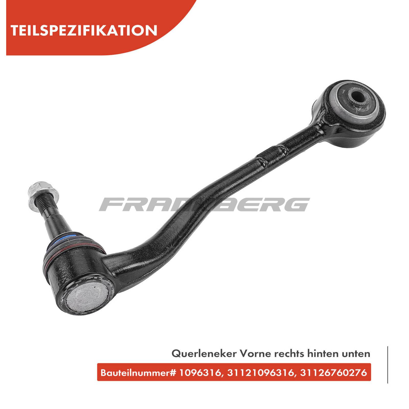 Control/Trailing Arm, wheel suspension