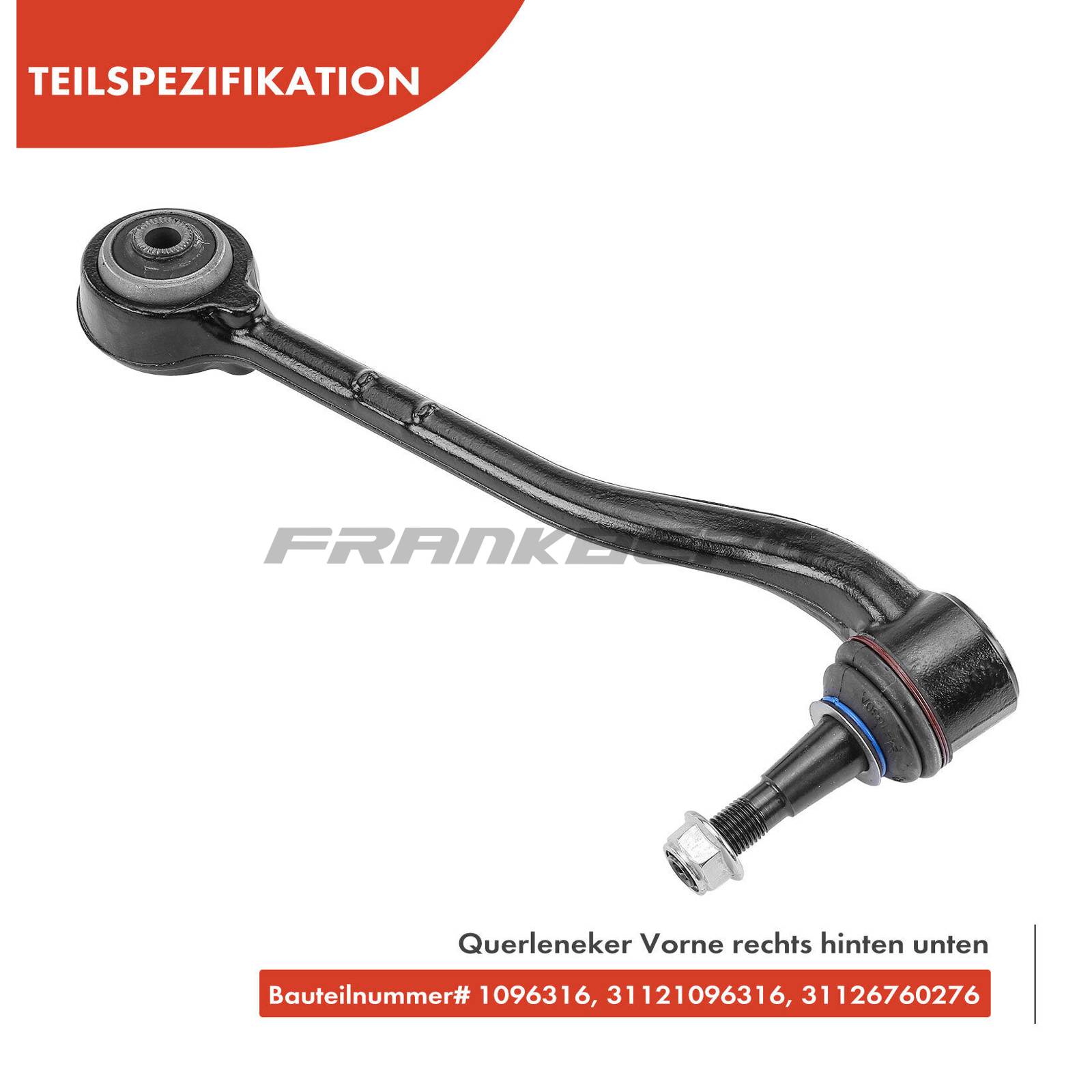 Control/Trailing Arm, wheel suspension