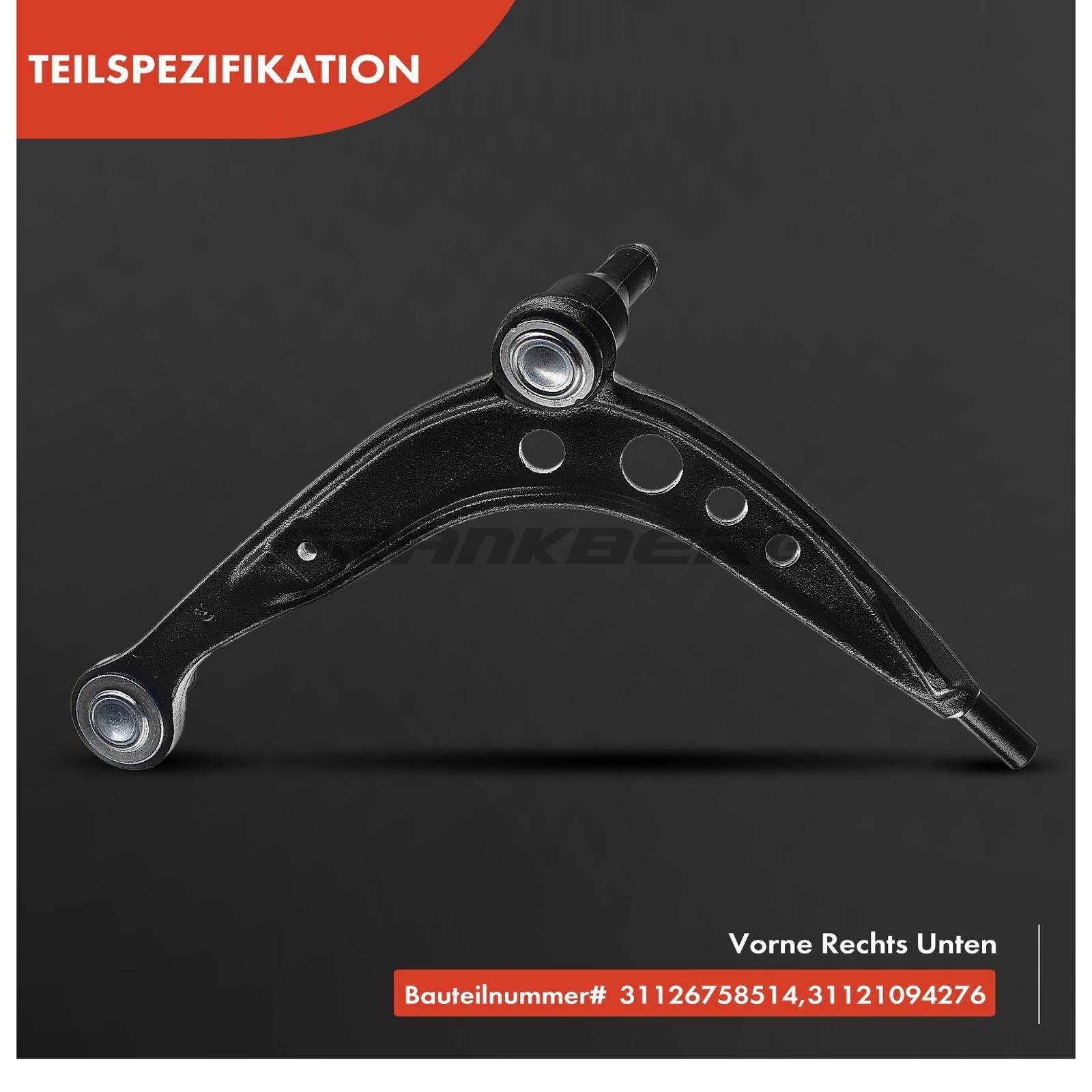 Control/Trailing Arm, wheel suspension