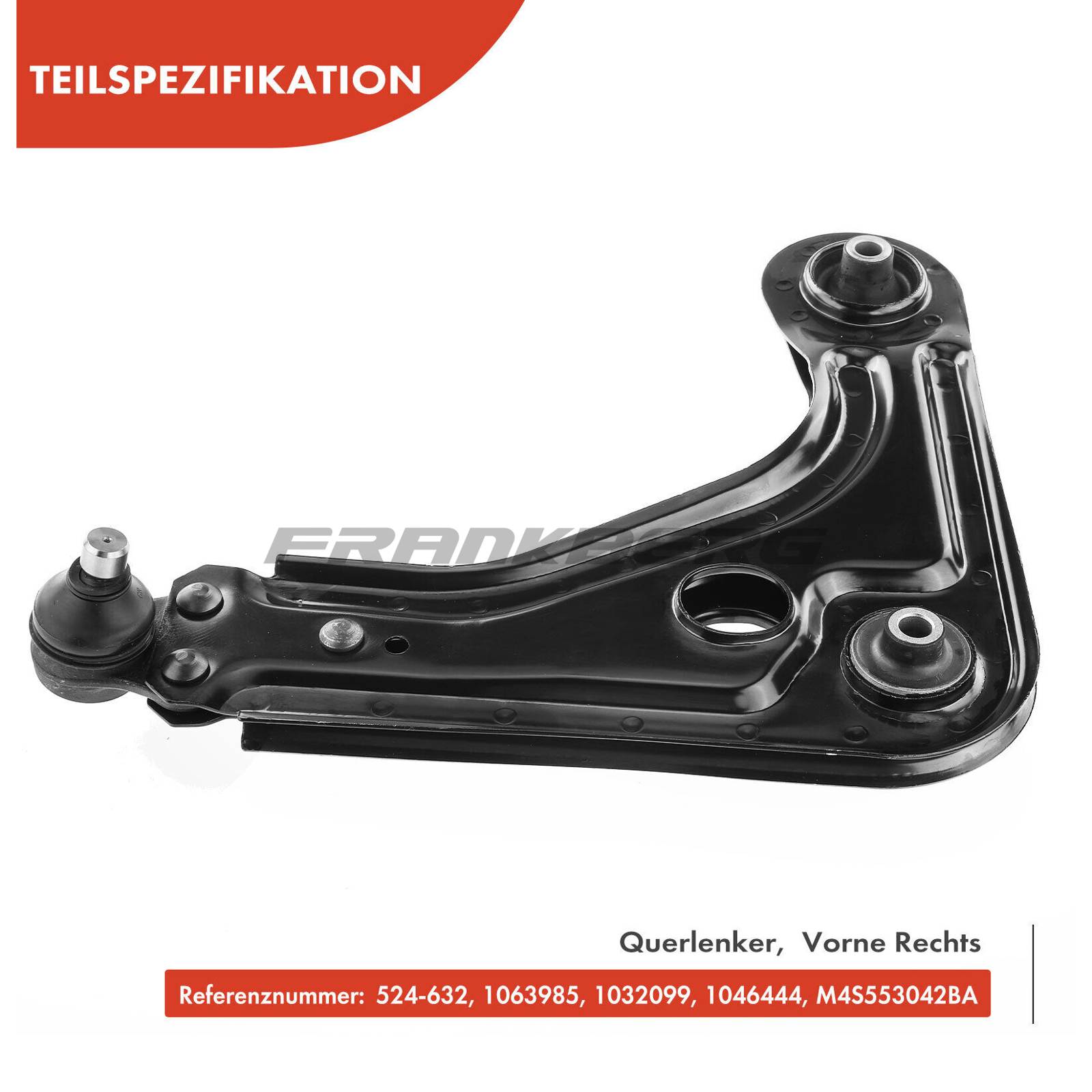 Control/Trailing Arm, wheel suspension