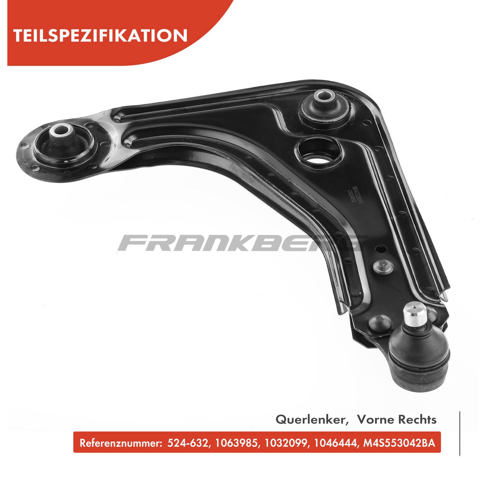 Control/Trailing Arm, wheel suspension
