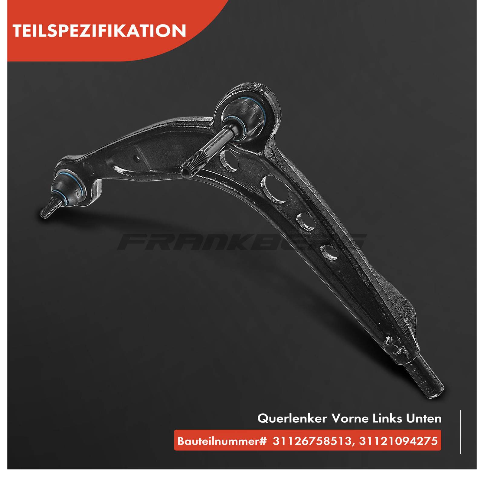Control/Trailing Arm, wheel suspension