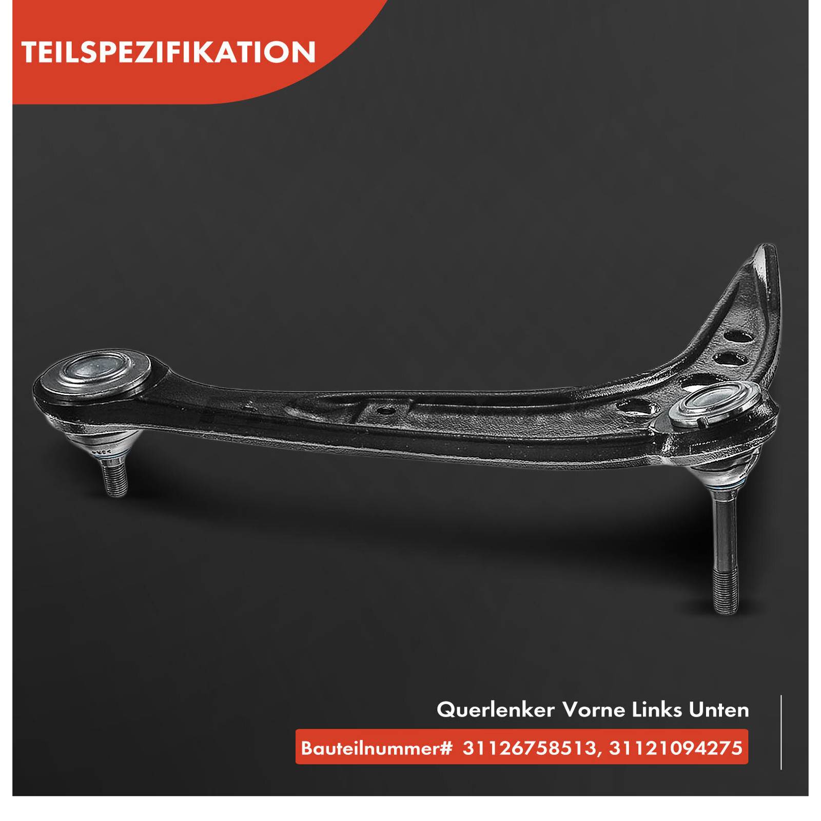 Control/Trailing Arm, wheel suspension
