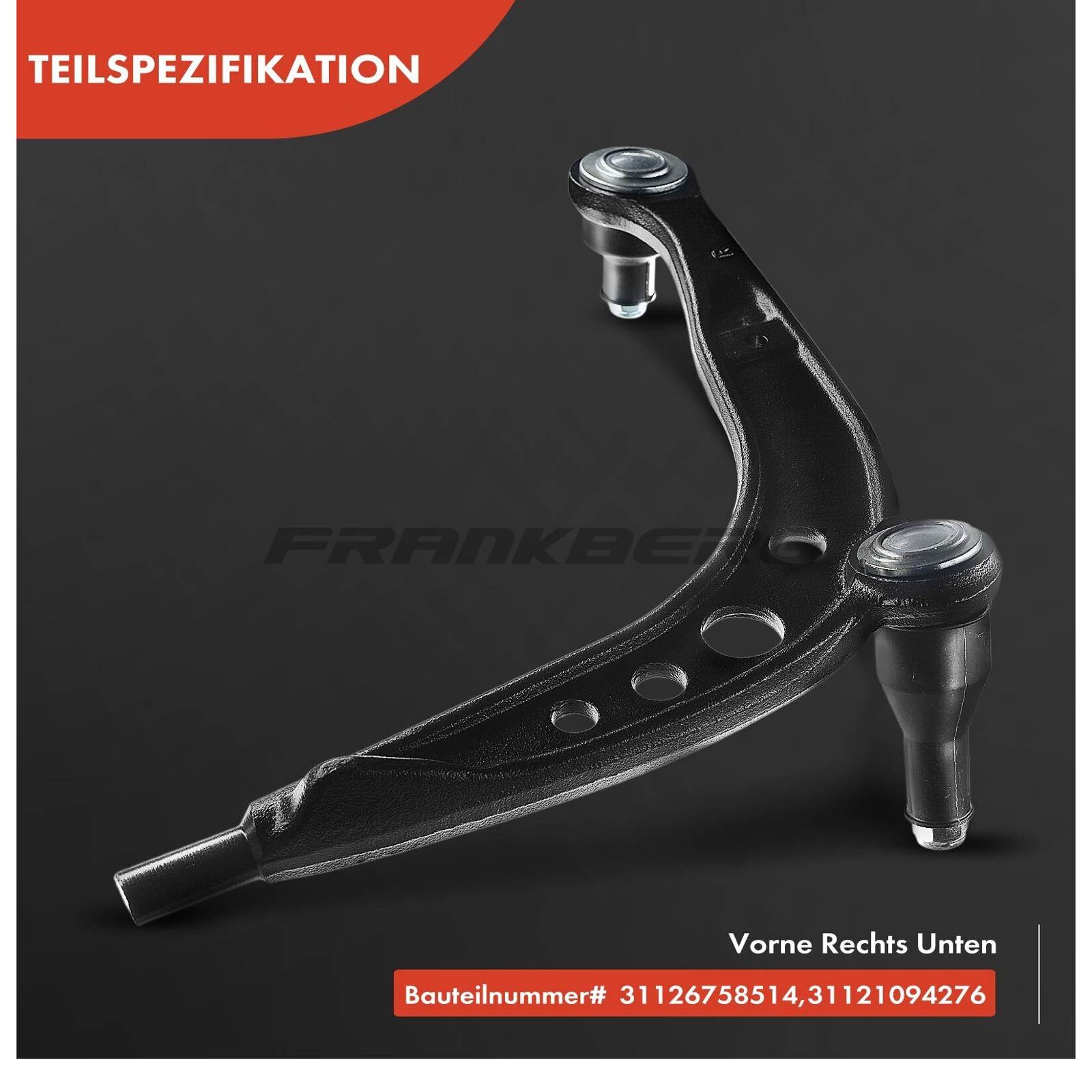 Control/Trailing Arm, wheel suspension