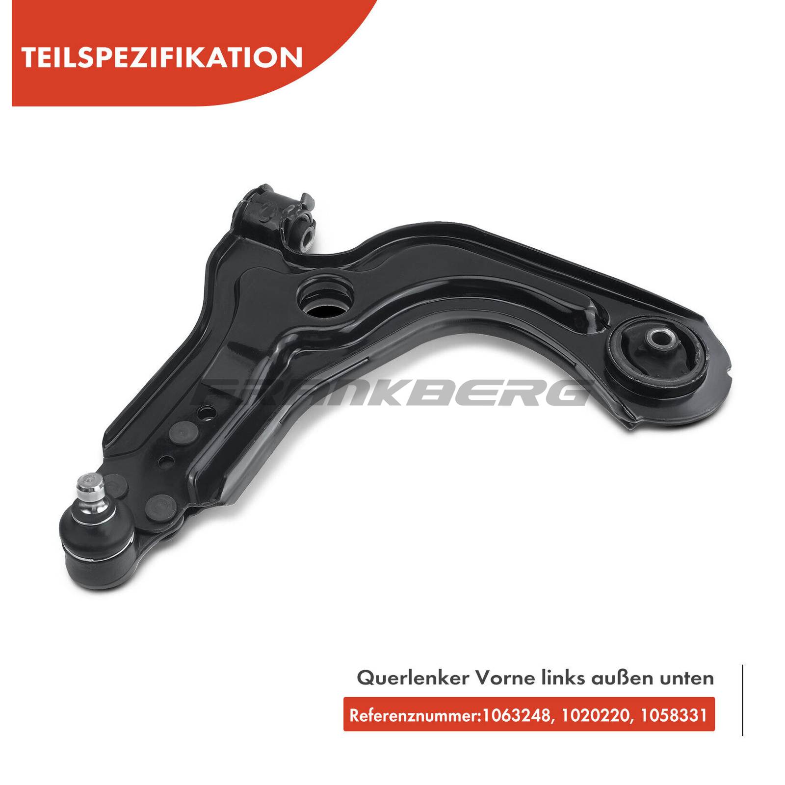 Control/Trailing Arm, wheel suspension