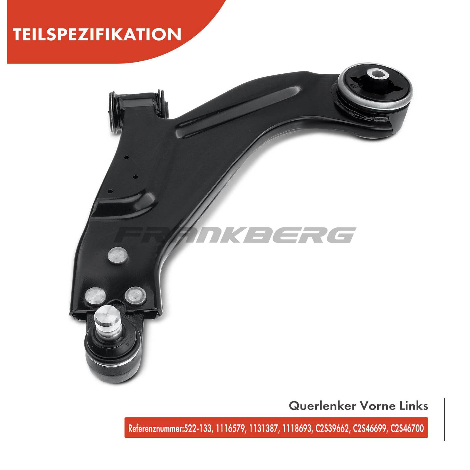 Control/Trailing Arm, wheel suspension