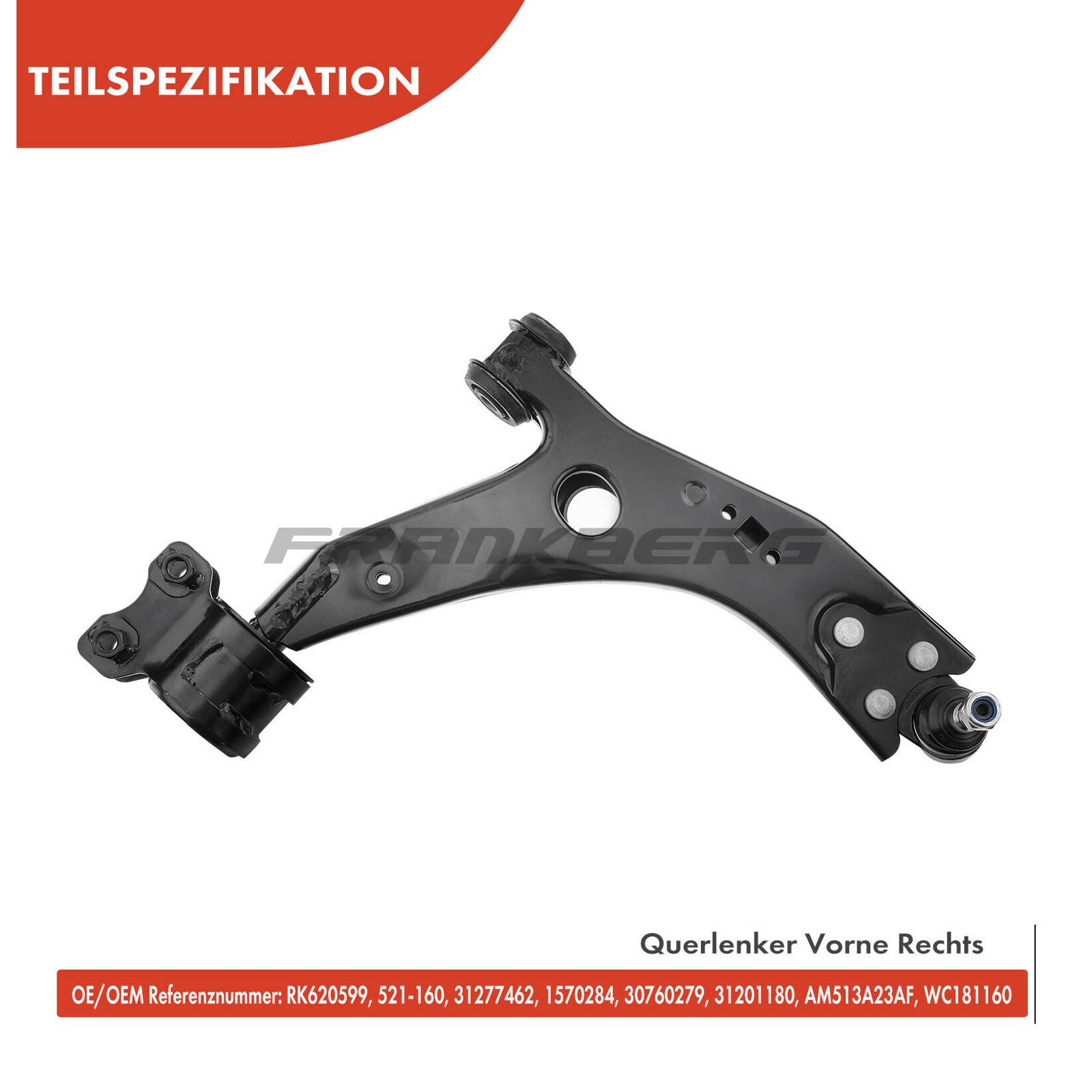 Control/Trailing Arm, wheel suspension