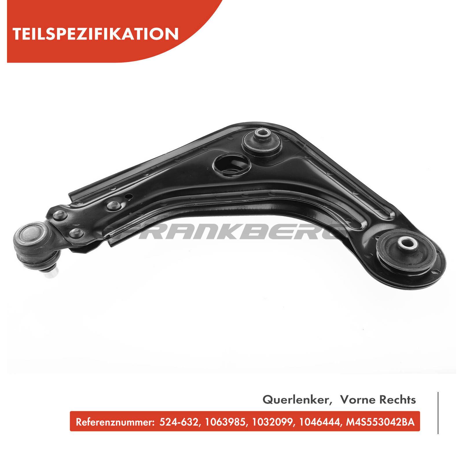 Control/Trailing Arm, wheel suspension