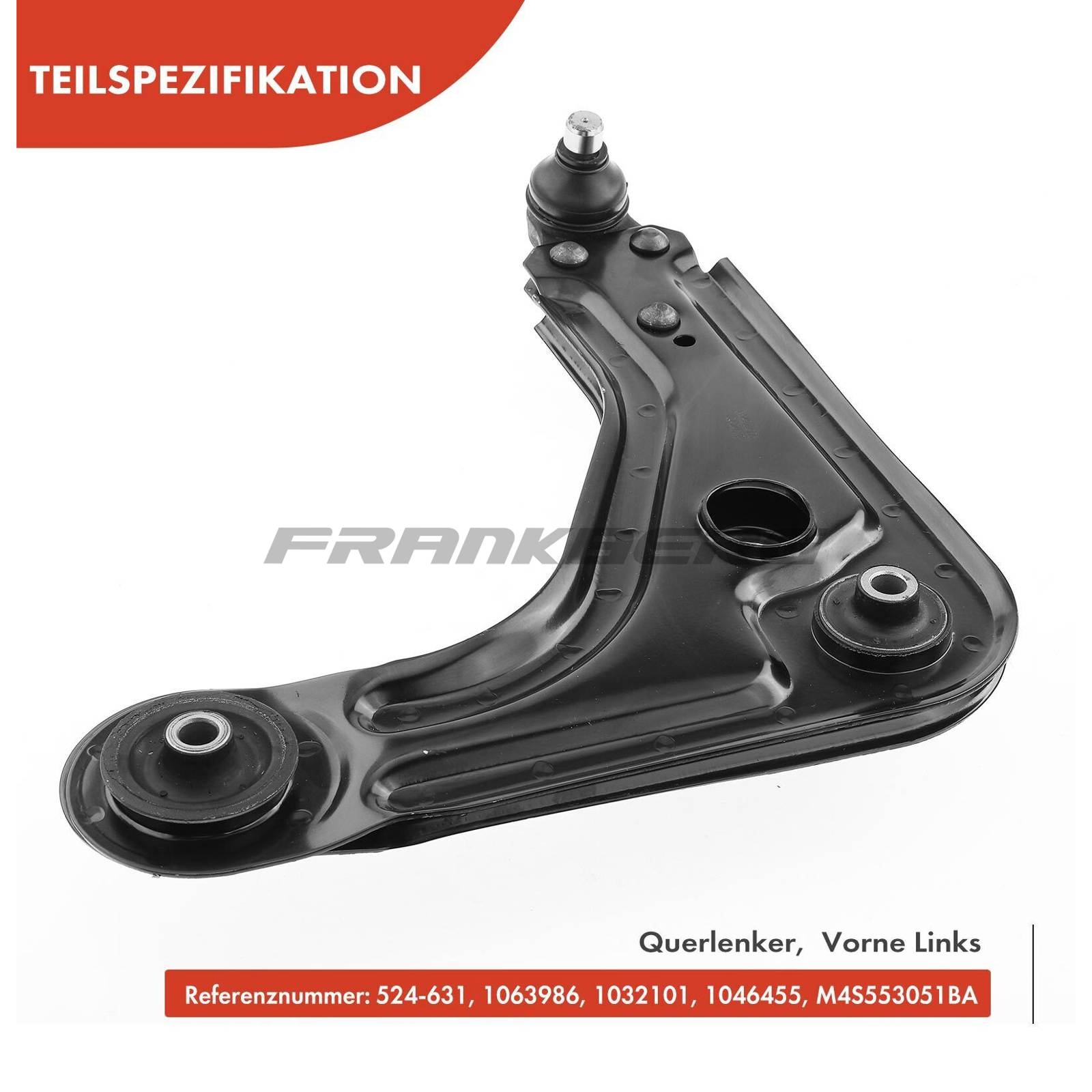 Control/Trailing Arm, wheel suspension