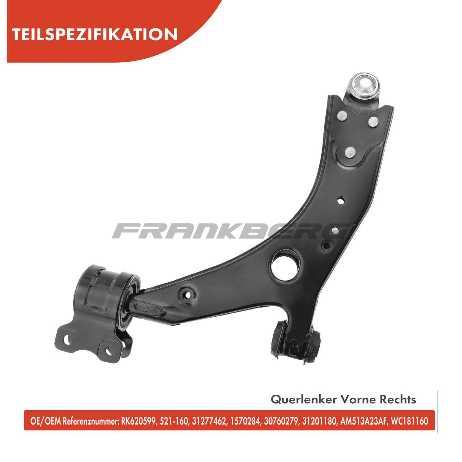 Control/Trailing Arm, wheel suspension