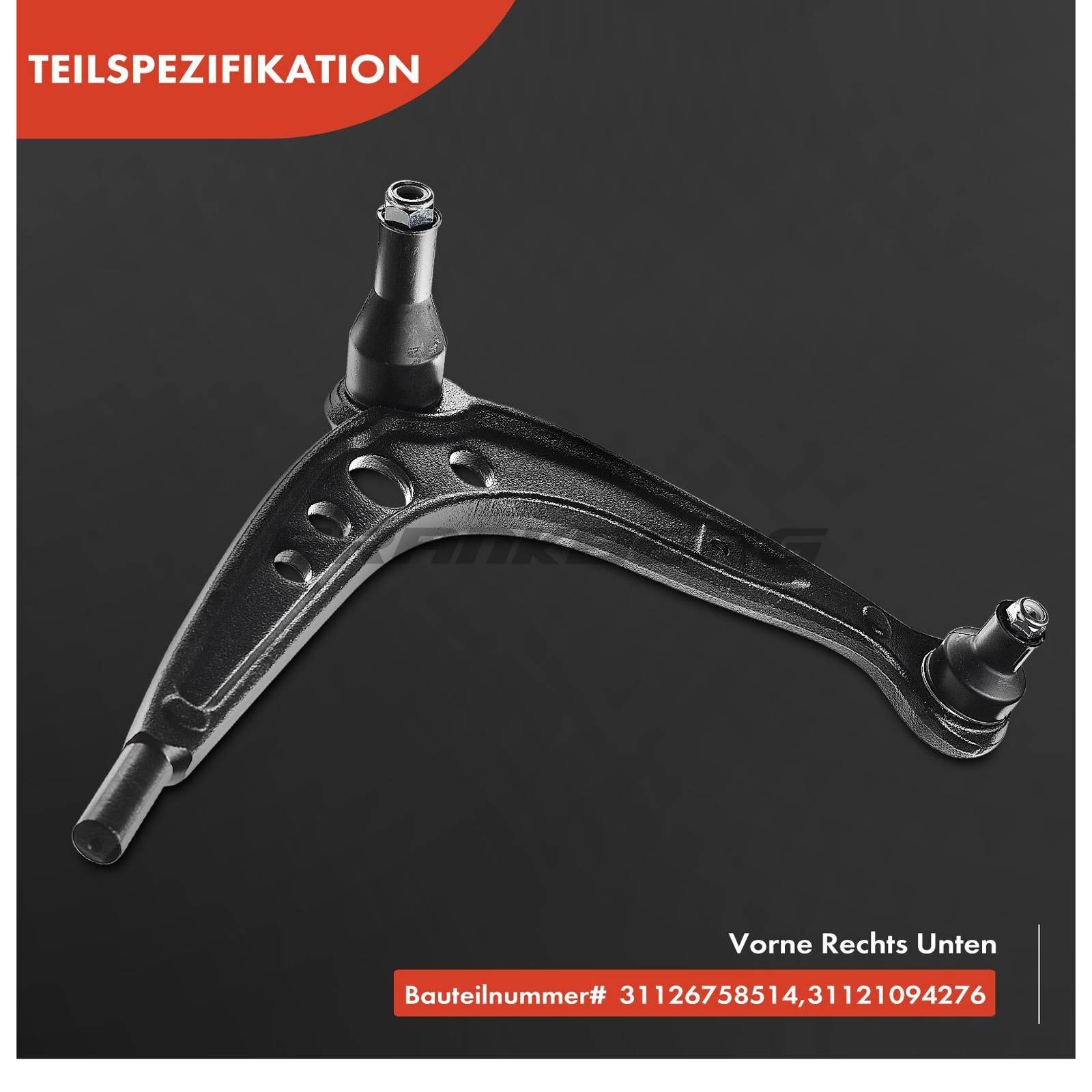 Control/Trailing Arm, wheel suspension