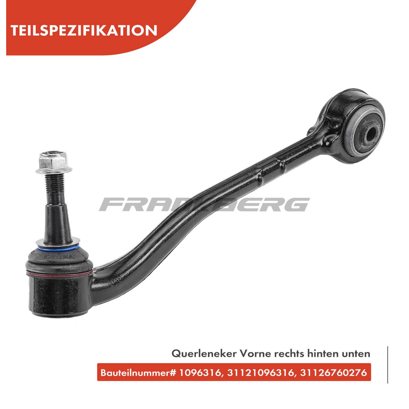 Control/Trailing Arm, wheel suspension