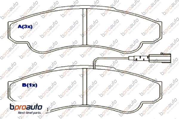 Brake Pad Set, disc brake (1BP30898AA)