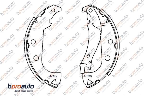Brake Shoe Set (1BP31142AA)