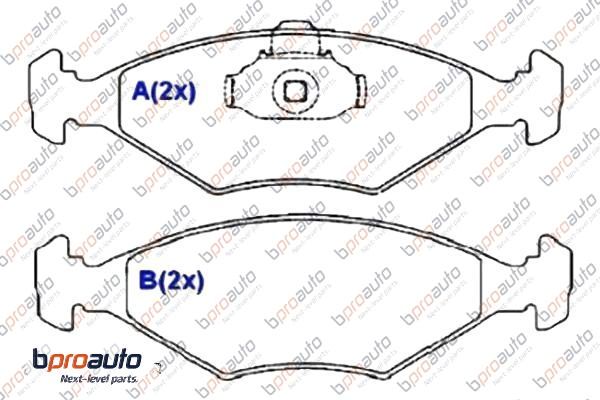 Brake Pad Set, disc brake (1BP30888AA)