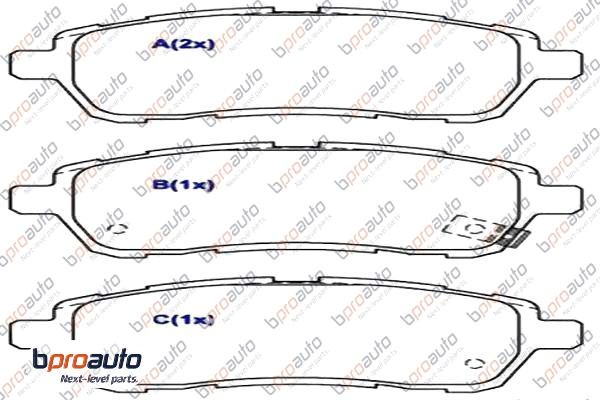 Brake Pad Set, disc brake (1BP30907AA)