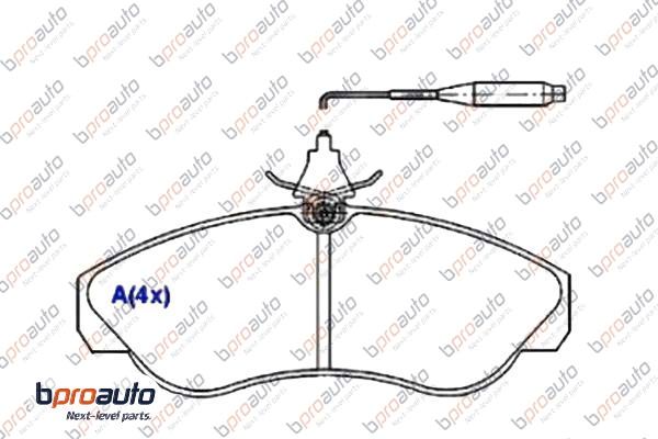 Brake Pad Set, disc brake (1BP30936AA)
