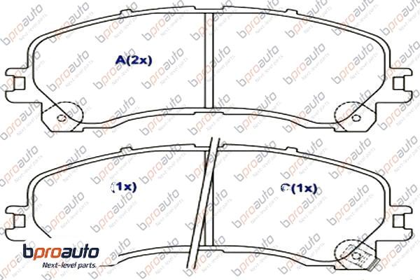 Brake Pad Set, disc brake (1BP31043AA)