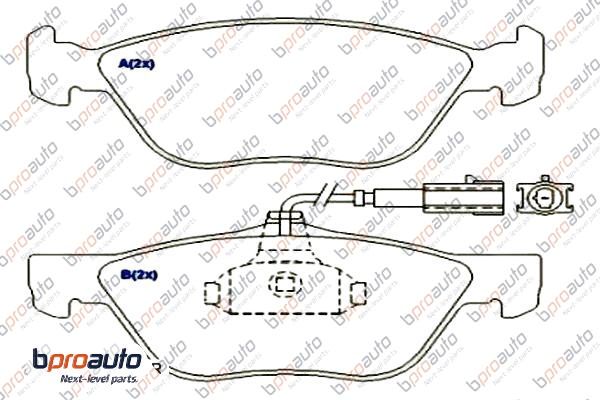 Brake Pad Set, disc brake (1BP30935AA)