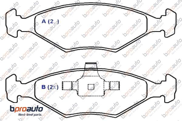 Brake Pad Set, disc brake (1BP30872AA)