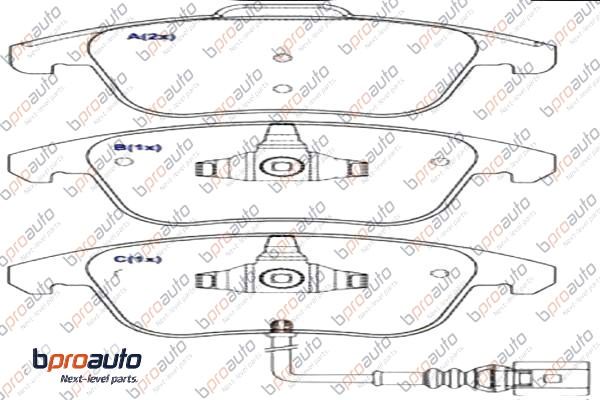 Brake Pad Set, disc brake (1BP30986AA)