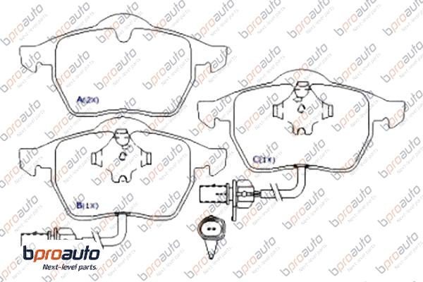 Brake Pad Set, disc brake (1BP30924AA)