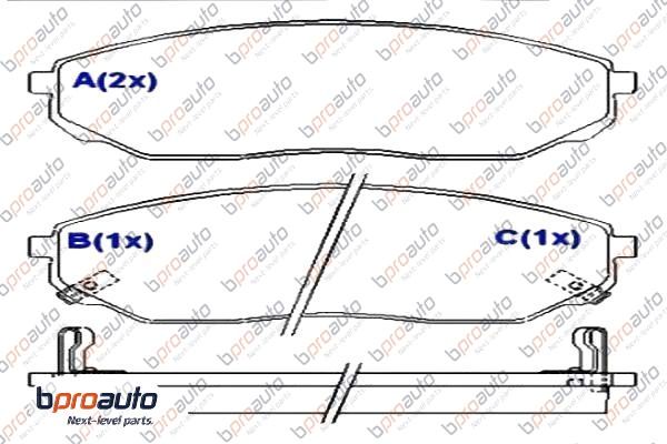 Brake Pad Set, disc brake (1BP31019AA)