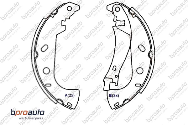 Brake Shoe Set (1BP31140AA)