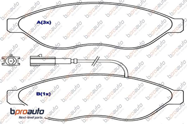 Brake Pad Set, disc brake (1BP30955AA)