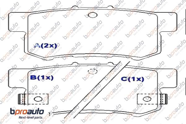 Brake Pad Set, disc brake (1BP30945AA)