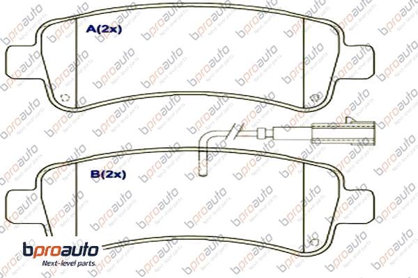 Brake Pad Set, disc brake (1BP31010AA)