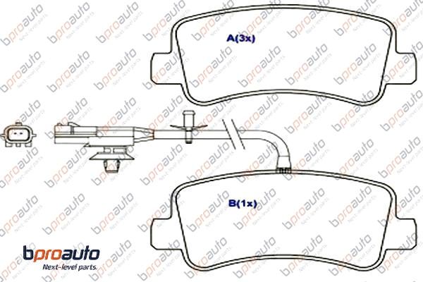 Brake Pad Set, disc brake (1BP31028AA)