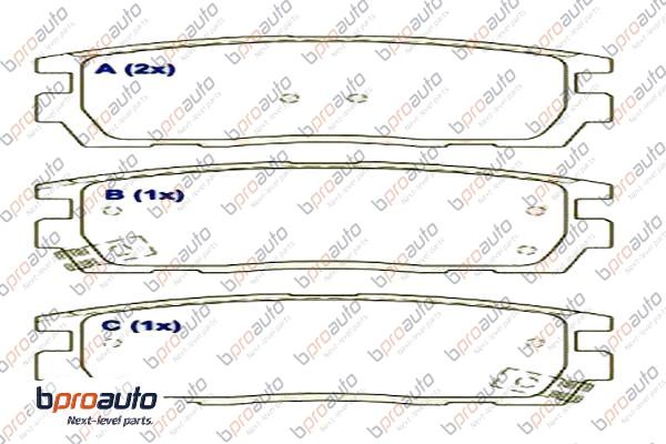 Brake Pad Set, disc brake (1BP30994AA)