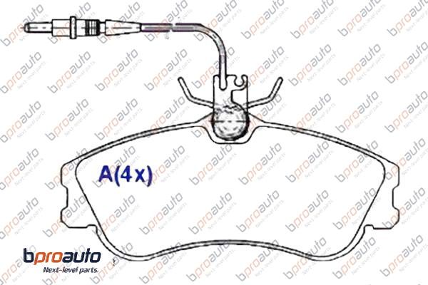 Brake Pad Set, disc brake (1BP30880AA)