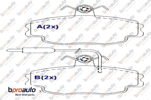 Brake Pad Set, disc brake (1BP30864AA)