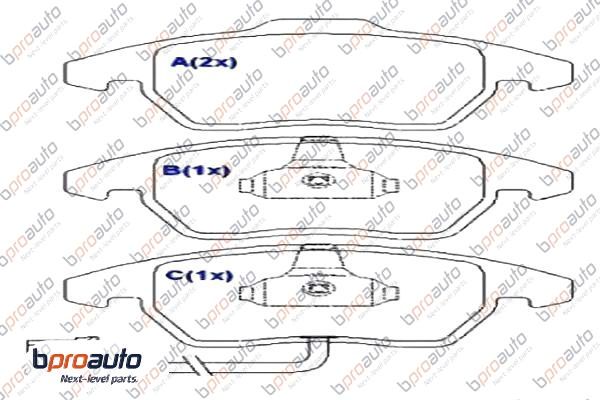 Brake Pad Set, disc brake (1BP30925AA)