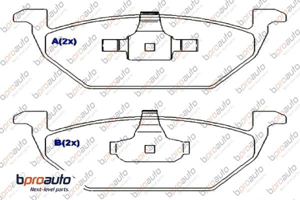 Brake Pad Set, disc brake (1BP30895AA)