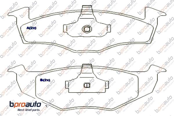 Brake Pad Set, disc brake (1BP30890AA)