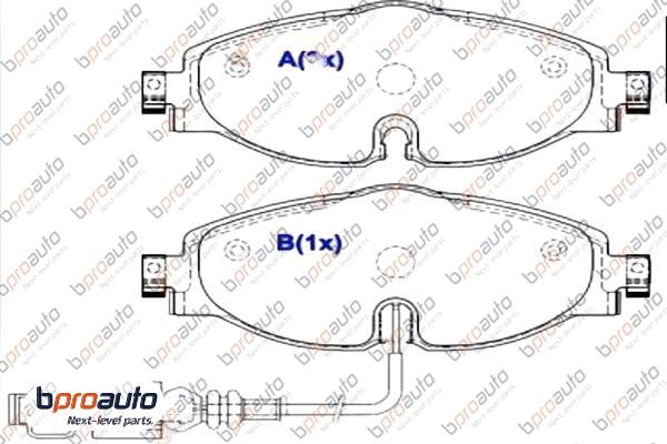 Brake Pad Set, disc brake (1BP30975AA)