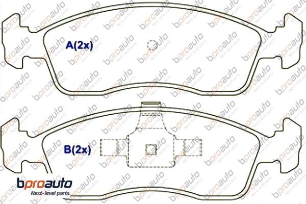 Brake Pad Set, disc brake (1BP31097AA)