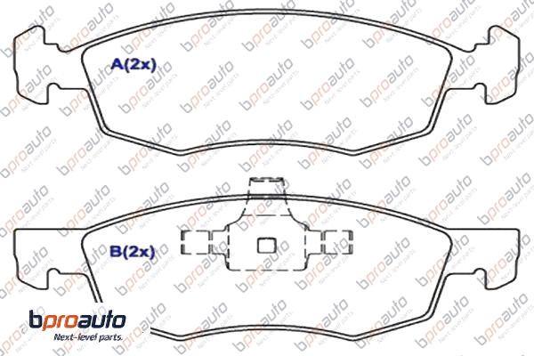 Brake Pad Set, disc brake (1BP30855AA)