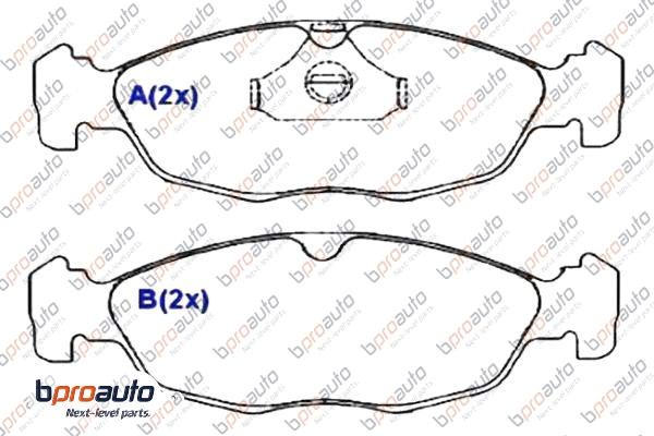 Brake Pad Set, disc brake (1BP30848AA)